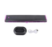 Naroote Pequeños Ventiladores Libres de Mesa, Hojas Libres, USB Recargable Potente Ahorro de Pruebas de Parabrisas para la Oficina (Púrpura gris)