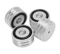 Naroote Pies de Aislamiento de Altavoz, Almohadillas Amortiguadoras de Vibraciones de Alta Densidad de Aleación de Aluminio, Almohadillas de Anillos de Goma Antideslizantes para Altavoces,
