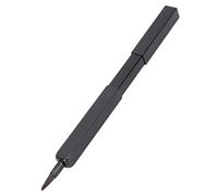 Naroote Pincel Retráctil para Lápiz Labial Suave, Ligero y Portátil para Amantes del Maquillaje, Tubo de Aluminio + Cepillo de Pelo Fino (BLACK)