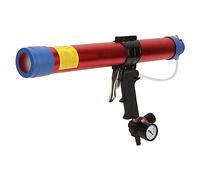 Naroote Pistola de Aire de Pegamento Suave de 600 Ml, Herramienta Manual Neumática con Indicador de Velocidad para Decoración Arquitectónica, Pistola de Calafateo de Aleación de Aluminio que Ahorra