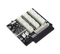 Naroote Placa Adaptadora PSU, Compatible con D750E S6 S7 D110E S0 D200E S2 | 12 puertos PCIe de 6 pines, medidor de voltaje LED, placa PCB de 12 A 2400 W