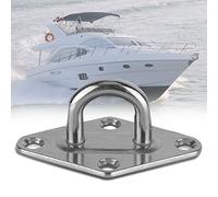 Naroote Placa de Ojo con Almohadilla de Diamante para Barcos Marinos de Acero Inoxidable 304 de Alta Resistencia para Camiones, Yates, 5mm, Plateado (ZWS3211-6 (6mm))