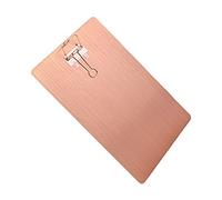 Naroote Portapapeles de Escritura de Metal, Portapapeles de Superficie Inoxidable, Carpeta Ajustable, Tablero de Enfermería con Diseño para Tomar Notas, Ideal para Oficina, Escuela, 12.5 X 8.5 (Oro