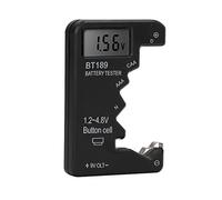 Naroote Probador de Baterías, Probador de Batería para Domésticas Capacidad de Verificación de Medidor de Medidor de Pantalla Digital de para AAA 6F22 9V 1.5V (BLACK)