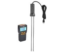 Naroote Probador de Granos, Medidor Digital, Medidor con Pantalla LCD con Bloqueo de Lectura Automático y Compensación de Temperatura, Ideal para Medición de Trigo, Arroz y Maíz