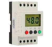 Naroote Protector de Secuencia de Fase 380V CA Pantalla Digital relé de Monitoreo de Voltaje Ajustable para Equipos Industriales 80 * 40 * 54mm