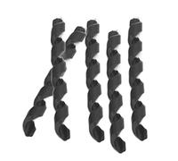 Naroote Protector de Tubo de Línea Roscada TPR, Duradero, Fácil de Instalar, Accesorios de Bicicleta para Aficionados, Diseño en Espiral, Juego de 5 (BLACK)