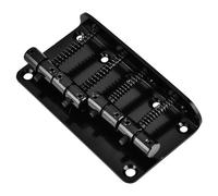 Naroote Puente de bajo Resistente de Metal para bajo Eléctrico, Produce un Tono Hermoso, Se Adapta a Bajos de 4 Cuerdas con Tornillos y Llave Hexagonal, Diferentes Colores, para Bajistas (BLACK)