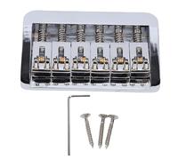Naroote Puente de Guitarra Eléctrica, Puente de Aleación de Zinc Ajustable de 6 Cuerdas con Espacio entre Cuerdas de 10,5 Mm y Silletas de Cobre, para un Mayor Mantenimiento y una