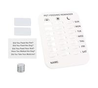 Naroote Recordatorio de Alimentación para Perros, Pegatina Magnética Codificada por Colores para Tabla de Indicación Diaria para Perros, Plástico Blanco, 6,3x4,7x0,3 Pulgadas, Peso 134,0g, Adecuado
