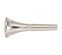 Naroote Reemplazo de Boquilla de Bocina, Boquilla de Trompa de Latón, de Instrumento de Viento de Color Plateado con Interfaz Estándar, Ideal para Amantes de la Música de Viento Luthiers