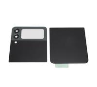 Naroote Reemplazo de la Contraportada del Teléfono Flip para Z Flip 3 Kit de Reparación de con Cinta Preinstalada 2 Unidades (Black)