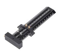 Naroote Regla de Trazado Tipo T de Aleación de Aluminio para Mediciones y Diseños Precisos de Carpintería - Diseño Compacto, 7,5 Pulgadas (BLACK)