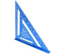 Naroote Regla Triangular Carpenter, Métrica de 30 Cm 45 90 Grados Medida de Rafter Square Herramientas Escamas Claras para la Renovación del Hogar (BLUE)