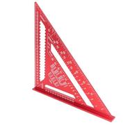 Naroote Regla Triangular Carpenter, Métrica de 30 Cm 45 90 Grados Medida de Rafter Square Herramientas Escamas Claras para la Renovación del Hogar (rojo)