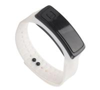 Naroote Reloj Deportivo Digital LED Correa de Silicona con Ahorro de Energía Pantalla de 12 Horas para Atletas y Entusiastas del Fitness (White)