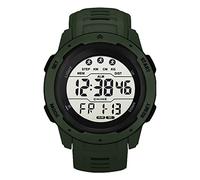Naroote Reloj Deportivo Digital, Temporizador para Hombre, Reloj Deportivo para Correr, Alarma Multifuncional WR50M, Resistente Al Agua para Exteriores para Estudiantes (Green)