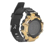 Naroote Reloj Exterior con Fecha Ajustable, Reloj de Pesca Digital, Cronógrafo Retroiluminado para Niños (Dorado)