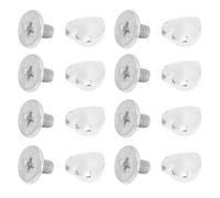 Naroote Remaches en Forma de Corazón, Juego de Remaches en Forma de Corazón de 8 Mm, Brillo Brillante con Tornillos PH para Cinturones, Bolsos, Sombreros (SILVER)