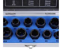 Naroote Removedor de Tuercas Kit de Extractor de Pernos Fuerte de 10 Piezas para Trabajo Rápido, Material de Aleación para Reparación y Mantenimiento de Automóviles