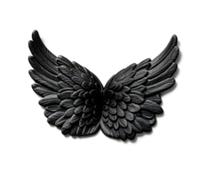 Naroote Resin Craft Alas Set, Textura Tridimensional de Plumas (10cm) | Diseño simétrico clásico, Fácil aplicación, Decoración versátil para fiestas.