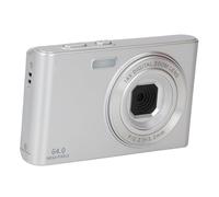 Naroote Retro -Camera, Cámara Digital 4k Video de 64mp Foto Delantera Detrás de Cámaras para Fotografía de Viajes (Silver)