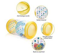 Naroote Rodillo Inflable para bebé, Bola Colorida, Rodillo Musical para Gatear para Bebés, Material de PVC Seguro, Juguete de Ejercicio para el Desarrollo Infantil (YELLOW)