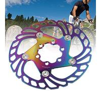 Naroote Rotor de Freno de Disco de Acero Inoxidable, 6 Clavos, Accesorio de Ciclismo Colorido para Bicicletas de Montaña, 140mm/160mm/180mm/203mm (140MM)