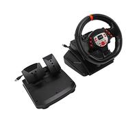 Naroote Ruedas de Carreras de Juegos de Computadora, Botón de Ruedas de Carreras de Juegos Multifuncionales Plug and Play de Altura Ajustable Programable para Accesorios de Juegos