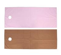 Naroote Sábana de Masaje Impermeable, Cubierta a Prueba de Aceite de Diseño Moderno para Salón de Belleza, Spa, 200x75cm, Paquete de 2 (café+rosado+oscuro)