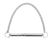 Naroote Silbato de Adiestramiento para Perros, Control Silencioso de Metal para Ladridos, Pasos Ajustables y Cadena para Llavero, para Gestión del Comportamiento en Espacios Públicos, Plateado