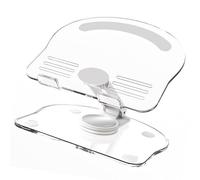 Naroote Soporte Ajustable para Tableta, Acrílico Plegable y Elevable, Giratorio de 360 Grados para Escritorio, Pantalla de Tableta Estable para Todos los Usuarios de Tabletas (White)