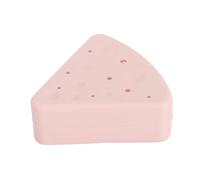 Naroote Soporte de Esponja de Maquillaje, Triángulo Polvo Popfle Burno Respirable Soporte de Esponja, Hojaldre de Maquillaje Triangular Talco Powder Puff y Recipiente para Viajar (Rosado)