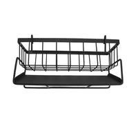 Naroote Soporte de Esponja para Fregadero de Cocina, Divisor Extraíble, Bandeja de Agua Inclinada a 40° para Baño (BLACK)