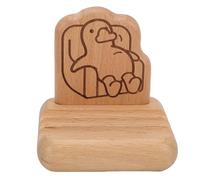 Naroote Soporte de Madera para Teléfono, Soporte de Madera de Haya con Diseño Inspirado en Animales, para Tableta para Teléfono Móvil con Acabado Liso, Ideal para Decoración de Escritorio de Oficina