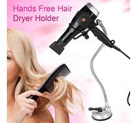 Naroote Soporte de Secador de Soplado, Soporte de Secador de Cabello 360 Grados Girando con Taza de Succión Fuerte con Las Manos Libres de de Cabello Soportador de Pared para Secar el y Preparación