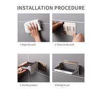 Naroote Soporte de, Soporte de para la Barra para el Diseño de la Percha de Ducha, Instalación Fácil con de de Ducha de Fondo Hueco para Baño, Cocina