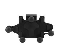 Naroote Soporte de Teléfono de Motocicleta, Clips de Teléfono de Motocicleta con Amortiguadores de Absorción de la Cabeza Esférica para Montar a Caballo (Black)