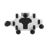 Naroote Soporte de Teléfono de Motocicleta, Clips de Teléfono de Motocicleta con Amortiguadores de Absorción de la Cabeza Esférica para Montar a Caballo (Silver)