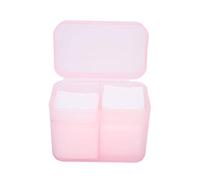 Naroote Soporte para Almohadillas de Algodón, Dispensador de Almohadillas de Algodón, Removedor de Esmalte de Uñas, Organizador de Almohadillas, Estuche Contenedor, 2 Rejillas, Caja de