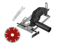 Naroote Soporte para Amoladora Angular, Soporte para Amoladora de 45 Abrazaderas, para Máquina Cortadora Ajustable, Ideal para Mesa de Carpintería (y regla guía y broca de corte de piedras)