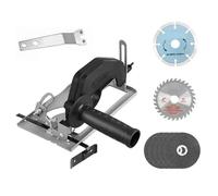 Naroote Soporte para Amoladora Angular, Soporte para Amoladora de 45 Abrazaderas, para Máquina Cortadora Ajustable, Ideal para Mesa de Carpintería (, regla guía, broca de corte de madera,)