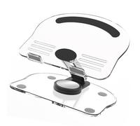 Naroote Soporte para Tableta Soporte de Escritorio Giratorio de 360 Grados de Acrílico Plegable Estable Elevable para Pantalla de Tableta de Escritorio Ajustable Tamaño del Panel de 6,1 X 4,9