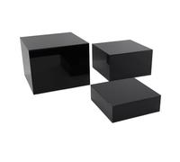 Naroote Soportes de Exhibición Acrílicos de las Canalizaciones Verticales de la Tabla del Postre para la Joyería de las Tablas de Buffet de la Comida en Supermercados (BLACK)