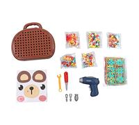 Naroote Steam Learning Drill Puzzle Set Juguete de Construcción Creativo para Niños con Taladro Eléctrico para Desarrollar Habilidades Prácticas e Imaginación, Entusiastas del