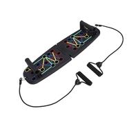 Naroote Tabla de Flexiones con Soporte Plegable Antideslizante, Equipo de Ejercicio para Entrenamiento de Cuerpo Completo para Entusiastas del Fitness, Entrenamiento en Casa ABS+TPE Negro (Juego de