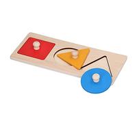 Naroote Tablero Geométrico de Madera a Juego, Juguete Educativo Colorido para Niños, Coordinación Ojo-Mano y Habilidades de Percepción Visual, Mayores de 3 Años, Material de Madera (Paneles