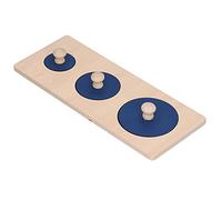 Naroote Tablero Geométrico de Madera a Juego, Juguete Educativo Colorido para Niños, Coordinación Ojo-Mano y Habilidades de Percepción Visual, Mayores de 3 Años, Material de Madera (Tres Paneles