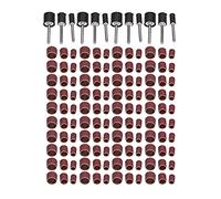 Naroote Tambor de Lijado, Accesorio de Lijador de Perforación 132pcs Kit de Batería de Lijado Mangas de Lijador Mini Bandas de para Taladro de Uñas para el Pulido de Metal de la Madera