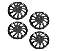 Naroote Tapacubos Universales de 15 Pulgadas, Elegantes Cubiertas de Rueda ABS para Protección, Se Adaptan a 500, 208-4 Piezas (Black)